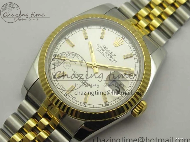 YG Stick Silver Bracelet on SS 126233 Markers ARF Jubilee Dial SS DateJust Best Edition 36 YG 1:1 SH3135 0505
